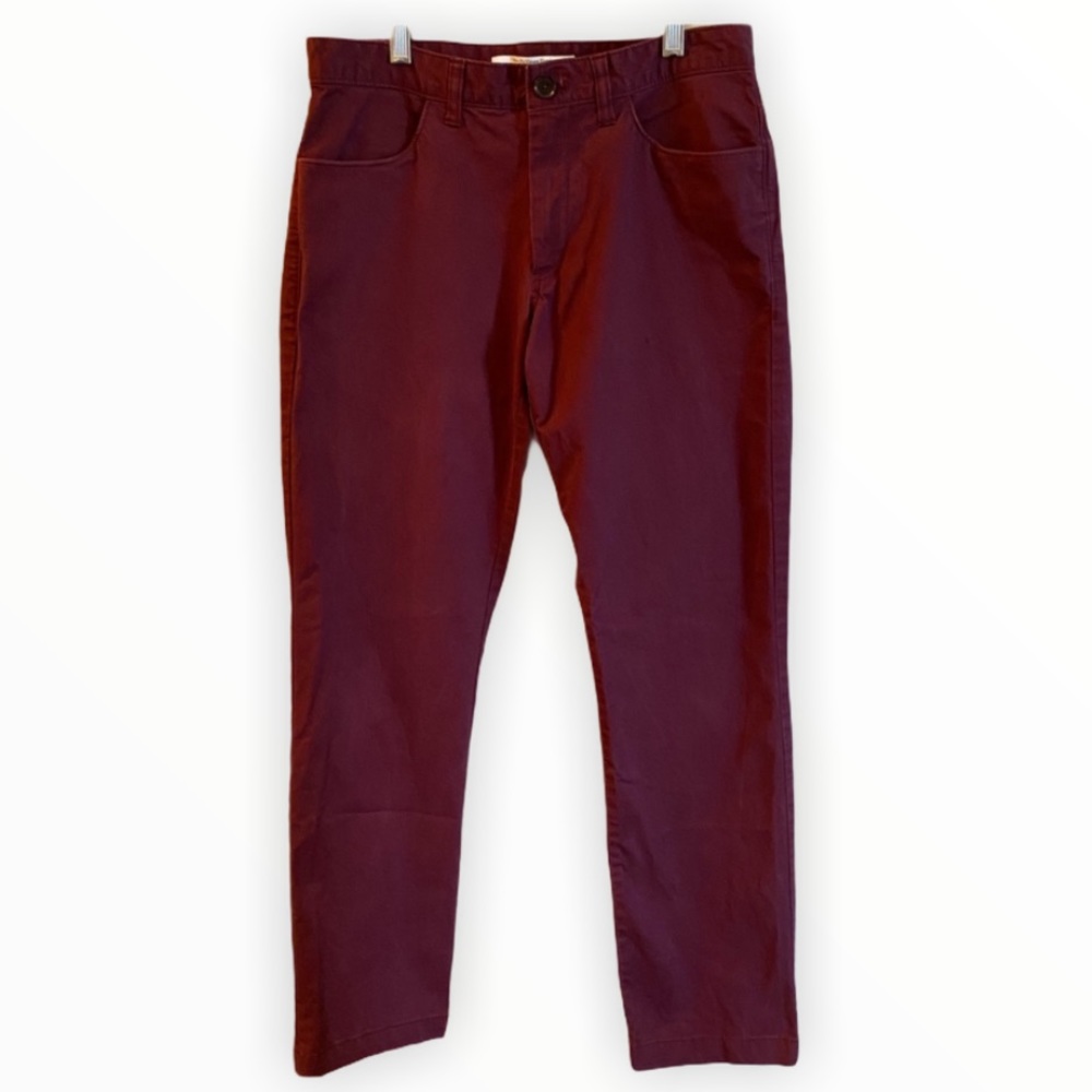 CALVIN KLEIN Slim Fit Burgundy Chino Pants, 29x30